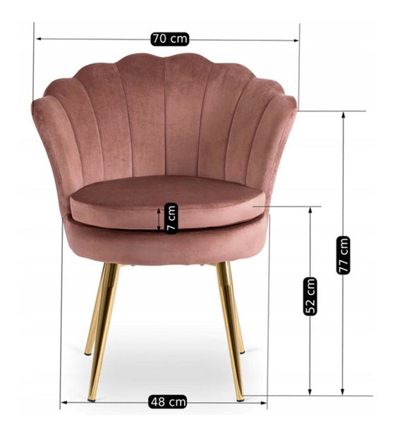 Křeslo Vivieron (růžová)