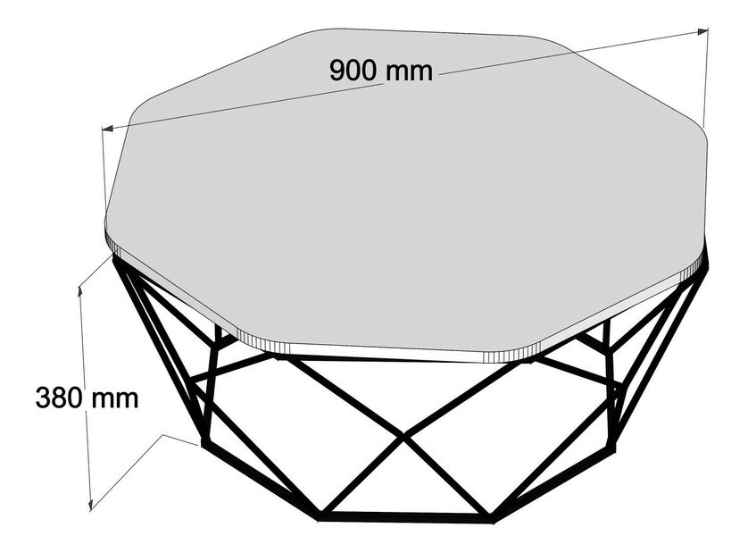 Konferenční stolek Dia (Bílá) *bazár