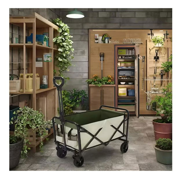 Zahradní vozík Karla (béžová + zelená + černá)