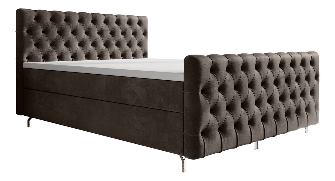 Jednolůžková postel 120 cm Clinton Bonell (hnědá) (s roštem, s úl. prostorem)