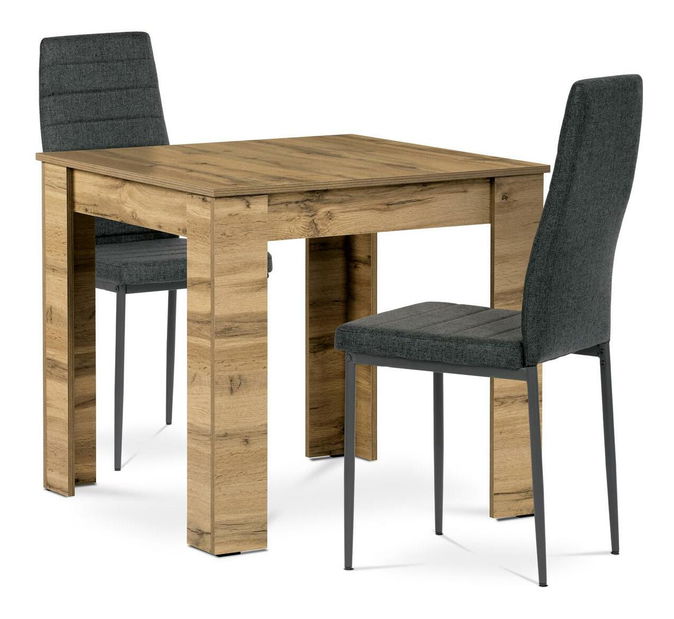 Jídelní set Blancos (dub wotan + černá) (pro 2 osoby)