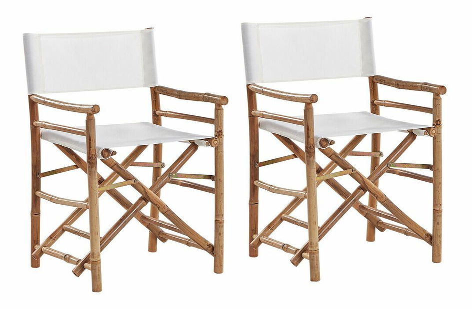 Set 2 ks. zahradních židlí Maida (krémově bílá)