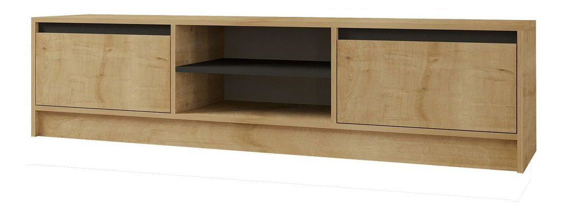 TV stolek/skříňka Netibo (dub safírový + antracit)