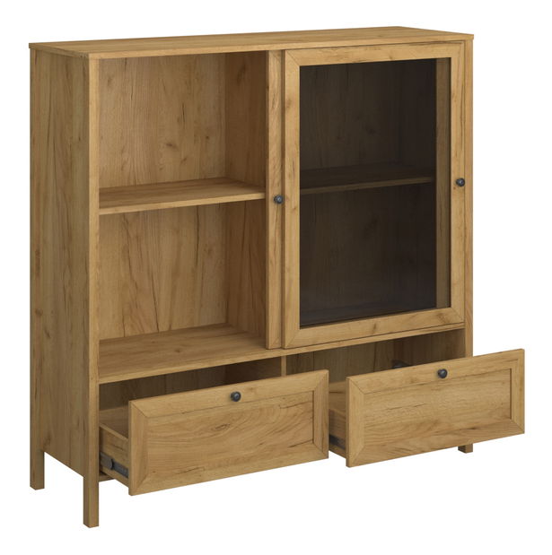 Vitrína Keira 2W2S (dub craft zlatý)