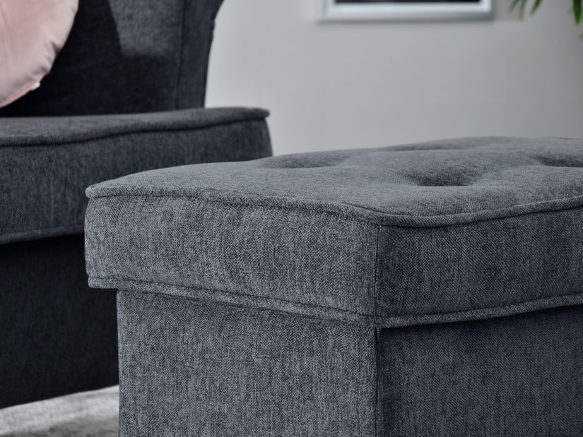 Taburetka Muriera (grafitová + černá)