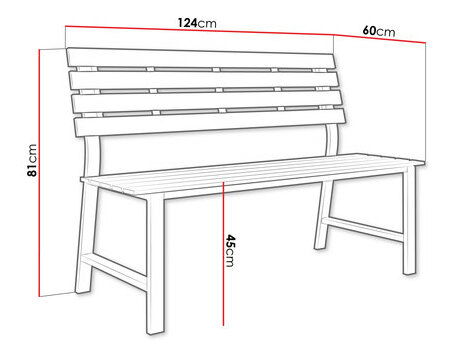Zahradní lavička Ketaka (antracit)