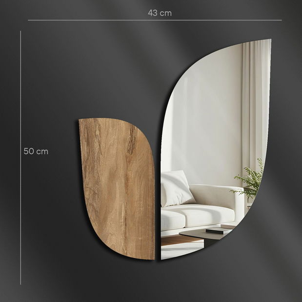 Zrcadlo Ozi 14 (hnědá)