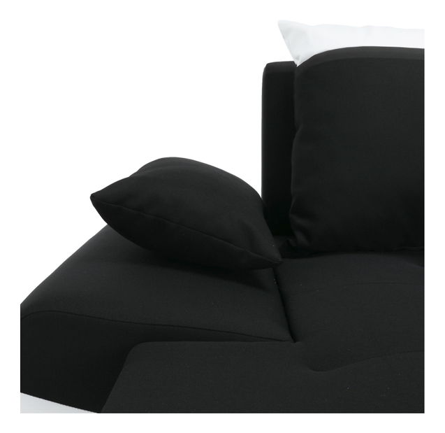 Rohová sedací souprava Peos černá + bílá (L)