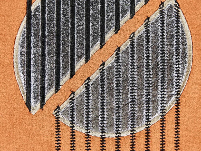 Sada 2 ozdobných polštářů 45 x 45 cm Cerop (oranžová)