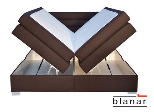 Manželská postel 180 cm Blanář Twister (alcoa 4 brown) (s roštem a matrací) 
