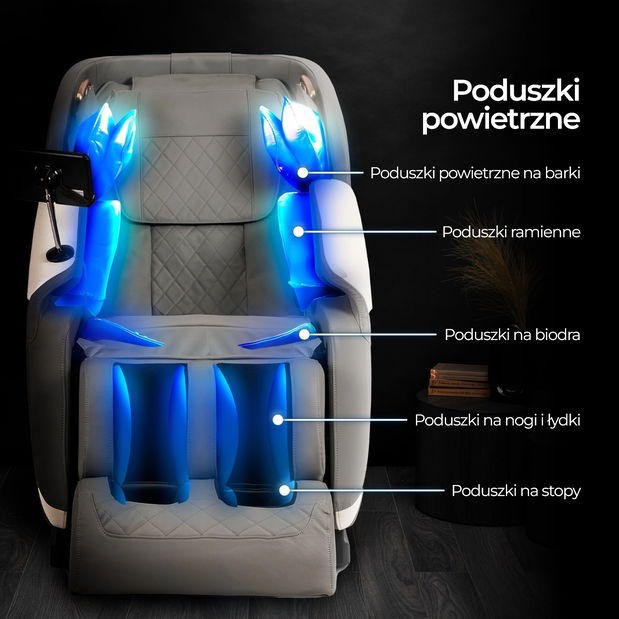 Masážní křeslo Visita Max (šedá)