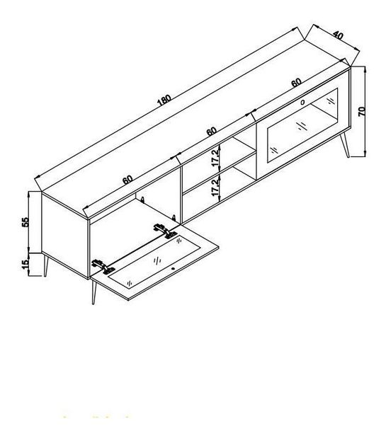 TV stolek/skříňka Masilu (dub)