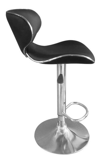 Barová židle Heidi (černá + chrom)
