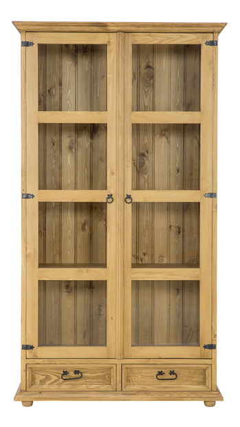 Vitrína Charla 2W2S (borovice medová)