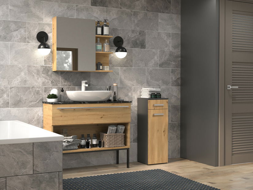 Koupelnová skříňka Neltossa 17 (antracit + dub artisan)