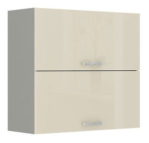 Horní kuchyňská skříňka Milo 80 GU-72 (šedá + krémový lesk)