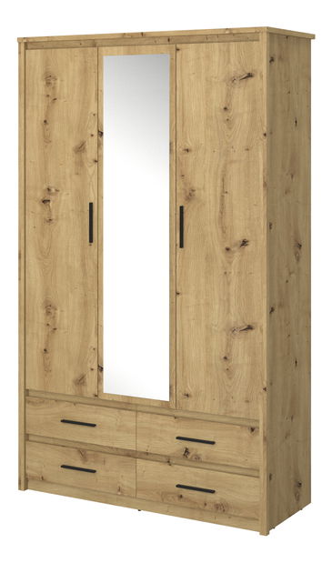 Šatní skříň Andra 3D4S (dub artisan)