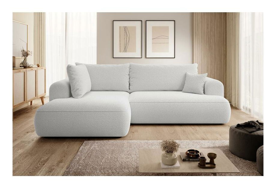 Rohová sedací souprava Olivo II (L) (světle šedá + černá)