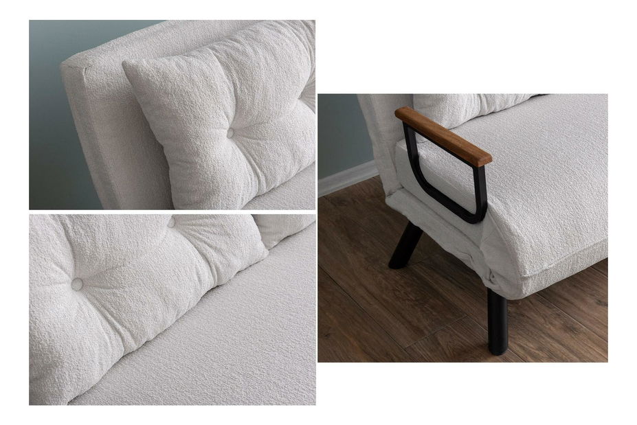 Pohovka futon Sandy (bílá)