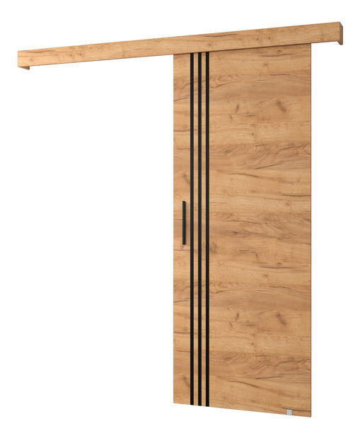 Posuvné dveře 90 cm Sharlene VI (craft zlatý + craft zlatý + černá)