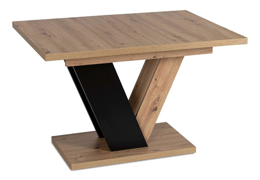 Jídelní set Chiapas (dub artisan + černá) (pro 4 osoby)