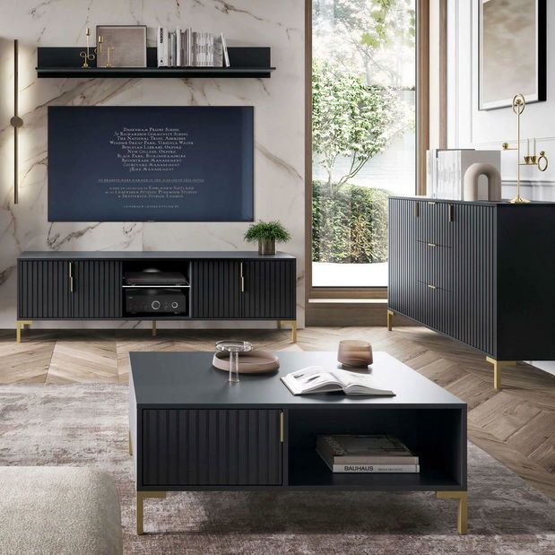 Konferenční stolek Taras (černá)