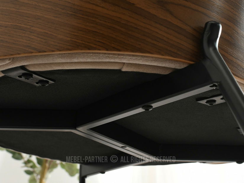 Designové křeslo Antienos (béžová + černá)