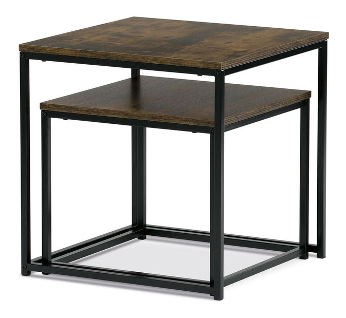 Set 2 příručních stolků Algarabias (old style wood)