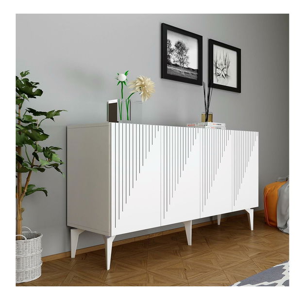 Skříňka Tomune 2 (bílá + černá)