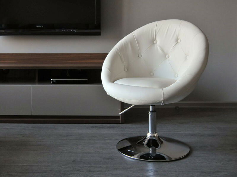 Křeslo Lush 3 (bílá + chromová) *výprodej