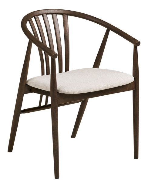 Jídelní set Aiatina (bílá + tmavě hnědá)