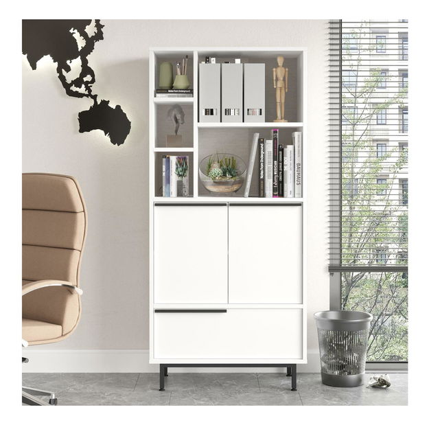 Kuchyňská skříňka Otto 9 B (bílá + černá)