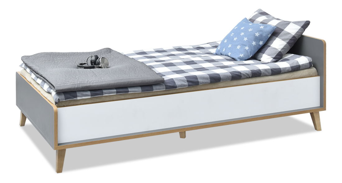 Jednolůžková postel Sobrepuso S10 (bílá) (s úložným prostorem)