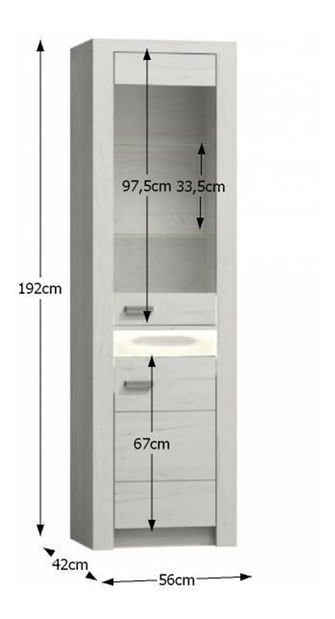 Vitrína Inneas 04 (jasan bílý)