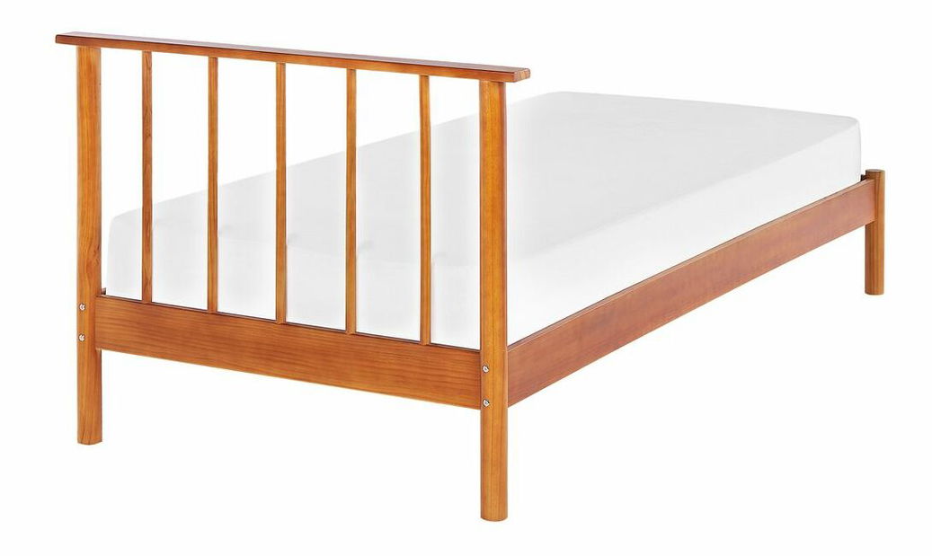 Postel 90x200 cm Barbar (světlé dřevo) (s lamelami)