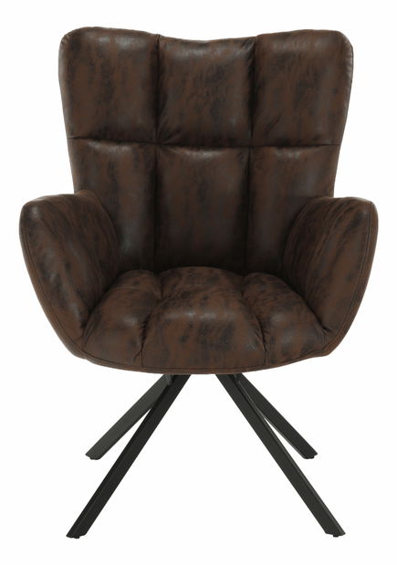 Dizajnové křeslo Komand (hnědá)