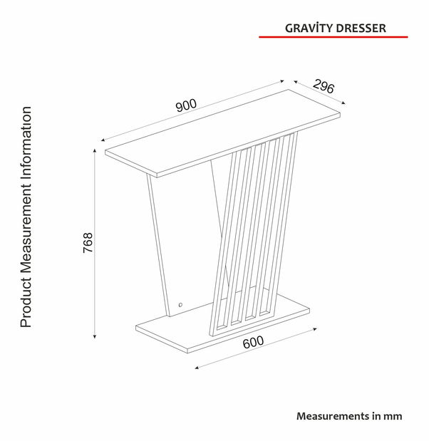 Konzolový stolek Glumy (Černá + Zlatá) *výprodej