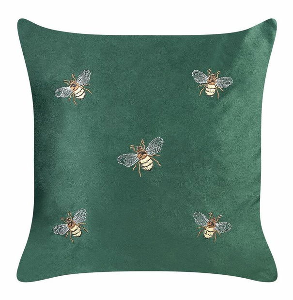 Sada 2 ozdobných polštářů 45 x 45 cm Talin (zelená)